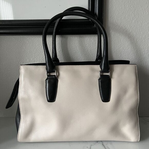 Coach 25805 Legacy Two-tone Chelsea Leather Carryall Mushroom Black - Picture 2 of 11